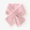 Bufanda Cruzada de Punto de Cachemira Pura, Estilo Coreano Corta, Otoño e Invierno, Cepillada, Real, Moda Versátil, para Familia y Pareja