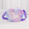 Bolso de hombro de felpa transfronterizo para niños, lindo amor, bandolera, caricatura de unicornio, neceser de maquillaje para mujer, creativo, bolsa de almacenamiento para teléfono móvil