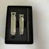 Conjunto de 4 peças cortadores de unha anti-respingo de aço inoxidável em estoque atacado lixa de vidro cortadores de unha kit presente cortadores de unha