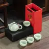 Actividad mayorista set de té de viaje taza express conveniente una tetera cuatro tazas traje para hacer té regalo para exteriores LOGOTIPO