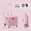 Carrito de Compras Plegable Carrito de Compras Caja de Almacenamiento Doméstico Artefacto Carrito Pequeño Portátil Maleta con Ruedas Carrito Pequeño Portátil
