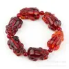 Colar com Pingente de Âmbar Sangue de Resina Natural, Pingente Gota d'Água de Âmbar Sangue de Âmbar, Corrente de Suéter com Pingente da Paz Padrão de Nuvem