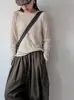 O novo produto de outono da Juzhi é um top versátil de gola redonda, slim fit, estilo retrô coreano 6710