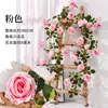 Montaña de Nieve Simulada Flor de Rosa Enredadera Flores Falsas Cubierta Decorativa para Envolver Tubo de Aire Acondicionado Flores de Enredadera para Arco de Boda Paisajismo