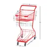 Carrinho de Compras Dupla Camada para Supermercado, Carrinho para Shoppings, Lojas de Conveniência, Ktv, Barracas de Rua, Carrinho de Compras Popular Online de Pegar Bonecos Atacado
