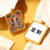 Pingente Amarelo Tesouro Thangka Pintado à Mão Zaki Lam Tara Verde Artesanal Tesouro Preto Manjushri Pingente Thangka do Tibete Pingente Único