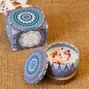 Comércio Exterior Dropshipping Transfronteiriço de Velas de Flores Secas, Latas Coloridas de Folha de Flandres Estilo Étnico, Velas Perfumadas de Cera de Soja Caixa de Presente
