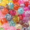 Acrílico Transparente Manchas de Salpicaduras de Tinta Graffiti Cuentas Sueltas Cuentas Redondas Pendientes Pulseras Accesorios para Joyería DIY Venta al por mayor