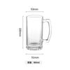 Vaso de Vidrio Transparente Resistente al Calor Grande Engrosado Casa de Té con Asa Tarro de Cerveza Sin Tapa Bar Regalo Logotipo Impreso