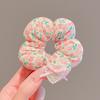 Goma para el pelo de flor para niños, Tridimensional Linda Estilo Coreano, Cuerda para moño floral fresca, Coleta Scrunchie pequeño