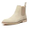 Botines Chelsea para Hombre Otoño e Invierno Botas de Hombre Punta Fina Botas Británicas Cuero Nobuck para Hombre Botas Altas Cortas Dropshipping