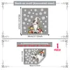 Festival de Navidad Acuarela Muñeco sin Rostro de Navidad Pegatina para Ventana Vidrio de Escaparate Puerta de Vidrio Decoración del Hogar Pegatina Electrostática para Vidrio
