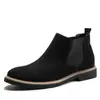 2019 Aliexpress Amazon Transfronterizo Éxito Botines Chelsea Cortos de Otoño e Invierno Zapatos de Algodón Cálidos de Moda Botas de Hombre Zapatos de Cuero Casuales