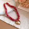 Collar de doble capa con cuentas acrílicas transfronterizo europeo y americano, cadena para la clavícula de lujo ligero de alta gama, joyería de estilo étnico vintage al por mayor