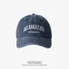Gorra Lavada con Letra Transfronteriza para Hombre Gorra de Camionero Retro Europea y Americana Protector Solar Exterior Copete Profundo Sombrero Pequeño que Muestra la Cara para Mujer