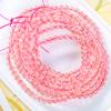 Pulsera de cuentas de Buda de tres anillos de cristal de fresa natural directo de fábrica 6 mm cuentas de cristal rosa pulsera pequeña para damas