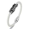 Comércio exterior mais vendido dominador torneira de aço inoxidável pulseira de couro de 6 mm fecho magnético masculino pulseira punk joias