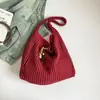 Bolso de Estilo Veraniego 2025 de Aspecto Elegante, Bolso Cubo de Hombro Rayado de Gran Capacidad, Bolso Casual de Mano para el Brazo a la Axila