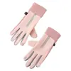 Luvas quentes de inverno para mulheres, compatíveis com tela sensível ao toque, adequadas para esportes, atividades ao ar livre, dirigir, com recursos antiderrapantes, forradas com fleece para aquecimento extra, e projetadas para proteger contra o frio e o vento, ideais para ciclismo