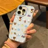 Compatible con funda para teléfono Apple 17ProMax, diseño de cobertura total con conejitos, osos y trenes lindos, funda protectora infantil para iPhone18 15
