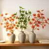 Plantas verdes artificiais, folhas de bordo tridimensionais, folhas de bordo planas, plantas falsas para decoração, layout de cena, paisagismo de engenharia, galhos e folhas