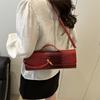 Bolsa de noite estilo crocodilo, bolsa baguete, bolsa transversal com fecho horizontal, bolsa transversal de ombro único, bolsa feminina, nova moda para celebrantes da internet