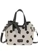 Yuezibo Bolso de Hombro Tipo Cubo de Moda de Puntos de Alto Valor 2026 Verano Nuevo con Lazo de Encaje Elegante Bolso para Mujer