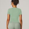 Roupas de Yoga para Mulheres, Novo Look Emagrecedor de Manga Curta, Tops Esportivos de Alta Qualidade, Roupas de Treino para Pilates, Roupas de Corrida e Fitness