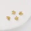 Colgante de Cobre Relleno de Oro de 14K Serie Vida Marina Hecho a Mano para Pulsera Collar Colgante de Caracola Color Zirconio Conserva el Color
