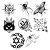 Set de Pegatinas para Tatuaje Oscuras Multipatrón Transfronterizo, Diseños Geniales y Atrevidos, Líneas Exquisitas, Fácil de Aplicar y Remover, Estilo de Nicho
