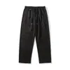 Yidao Vintage Outono 2026 Novas Calças Cargo de Perna Reta Estilo Japonês Masculinas Retro Cor Sólida Largas Casuais Calças com Cordão