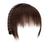 Agite o mesmo estilo trança, faixa de cabelo, franja, uma peça de cabelo real, testa, cortina, costeletas, cobrir cabelos brancos, franja, franja, peruca quebrada
