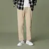 Pantalones Largos Casuales para Hombre Primavera y Otoño Delgados Sueltos Modernos Versátiles Elásticos Rectos Ligeros de Negocios Cortos Pantalones de Traje