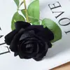 Guau Terciopelo Simulado Personalizado Rosa Individual Decoración de Pared de Flores Casera Boda Día de San Valentín Pared de Flores en Cascada Roja Mano
