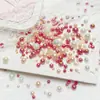 ABS Fantasma Não Poroso Pérola de Imitação Meia Face Pérola Contas Soltas Artesanal DIY Acessórios Decorativos Macaron Maquiagem Contas de Preenchimento