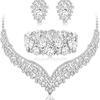 Collar de Cristal Estilo Chen Hao Transfronterizo para Mujer, Venta Directa del Fabricante, Estilo Indio Dubái para Novias