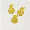 Accesorios de bricolaje de protección de color dorado y arena antigua, pequeño cuadrado, marca Fu, sonrisa, no boca de dragón, etiqueta del zodiaco, colgante de ábaco, pulsera, collar