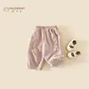 Pantalones Largos de Otoño para Niñas 2026 Primavera y Otoño Nuevo Estilo Pantalones Jogger de Algodón Puro para Niños Pantalones Casuales Estilo Coreano de Moda para Niñas