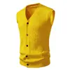 Chaleco de Punto sin Mangas con Cuello en V para Hombre, Chaleco Suéter de Otoño e Invierno, Suéter Jacquard Rayado Casual para Jóvenes de Amazon