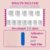Venta Caliente Transfronteriza Europea y Americana Estilo Minimalista Mariposa Dorada 3D Uñas Postizas Francesas Puntas de Uña Trapezoidales Cortas Uñas Portátiles Venta al por Mayor