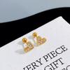 Clavos de Acero de Titanio con Incrustaciones de Diamantes de Lujo Ligero, Aretes Lindos, Dulces y Geniales para Niñas, Aretes Exquisitos que No se Desvanecen para Mujeres
