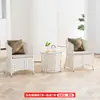 Conjunto Simple de Mesa y Sillas para Exteriores para Ocio en Patio Abierto o Jardín, Resistente al Agua y al Sol, Mesa Redonda de Aluminio con Mesa Cuadrada de Pizarra