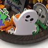 Decorações de Halloween Enfeites de Madeira Suprimentos para Artesanato em Madeira Adereços com Base Letras Abóbora Mesa Enfeites de Madeira