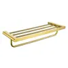 Toallero de acero inoxidable transfronterizo, toallero de baño negro, toallero de baño minimalista de alta gama y estante de almacenamiento