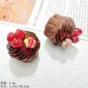 Bolo de Geleia Simulada Comida em Miniatura Brinquedo Acessórios de Resina Cola de Creme DIY Pingente de Presilha Chaveiro Material