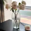 Glaciar de Vientre Grande Vidrio Transparente Jarrón Moderno Simple Arreglo Floral Nutrición de Agua Sala de Estar Mesa de Comedor Estilo Ins Adornos Decorativos