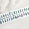 Color Base para Uñas Tiras de Uñas Pre-hechas Semi-terminadas PMMA Dulce Fresco Retro Americano Estilo Chino Uñas Portables Piezas de Uñas Postizas