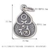 Pingente de sorte e fortuna em prata de lei S925 Acessórios para pulseira artesanal estilo chinês Acessórios para pulseira DIY