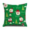 Capa de Almofada Decorativa Festival de Natal Desenho Boneco de Neve Rena Impressão Digital Almofada Sofá Decoração de Feriado Capa de Almofada