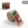 Cinta de Navidad Nueva Transfronteriza Cinta de Lino Imitación Lazo Decorativo Accesorios Copo de Nieve Cinta Decorativa Navideña